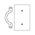 Mulberry Wallplates 1G WHITE BLANK 86121